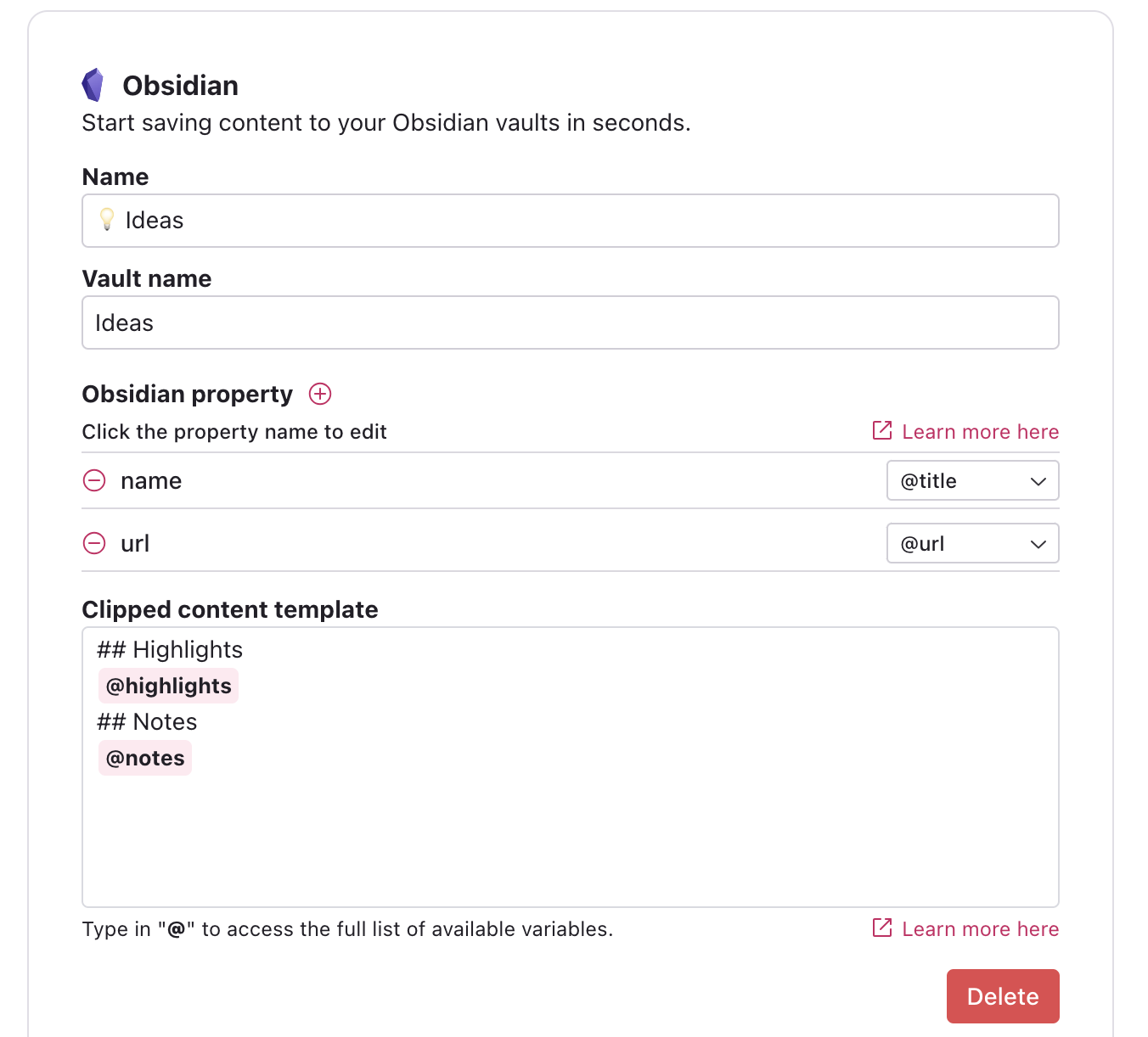 Example of an Obsidian workflow